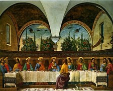 Catholic print picture -  LAST SUPPER 5  -   8