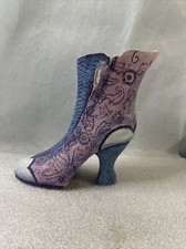 Large Ceramic Boot Blue Purple CBK LTD Shoe Vase picture