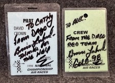 1998 Reno National Championship Air Races Pilot David Cronin & Dago Crew Badge picture