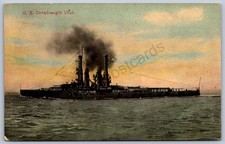K44/ Ship Postcard c1910 U.S. Dreadnaught Battleship USS Utah U.S. Navy 84 picture