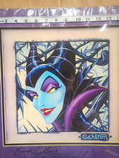 Disney Maleficent Villain Art Print/Litho with Purple Mat Background 16x16 Auto picture