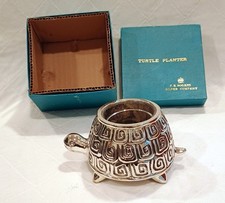 Vintage F.B. Rogers Silver Co. Silverplated Turtle Planter F-457 w/ Original Box picture