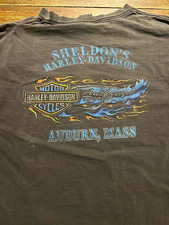Vintage Harley-Davidson Motor Cycles Auburn Mass Sheldon’s Eagle Graphic Tee XL picture