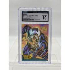 1995 Venom Fleer Ultra Spider-Man Clear Chrome #10 Slab CGC 10 GEM MINT picture
