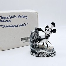 Danbury Mint Disney Steamboat Willie Figurine 75 Years With Mickey Mouse in Box  picture