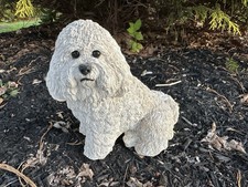 Livingstone Bichon Frise Dog Statue Vintage 1992 Collectible Dog Figure 7.5