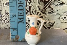 Vintage Miniature Porcelain Pitcher w Gilded Edges Made in Japan. 2” Trinket picture