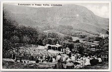 UK Wales Llandudno 1910 Entertainers Happy Valley Llandudno Pavilion Postcard picture