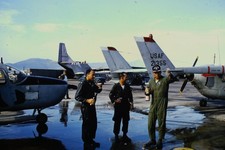 c1960's Kodachrome 35mm Slide, USAF Airmen C 130 Hercules Military Aircraft picture
