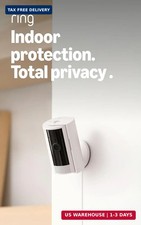 Ring Indoor Cam, Home or business security in 1080p HD video, White picture