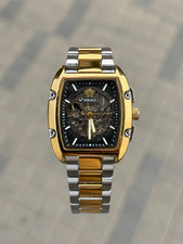 Versace Luxury Skeleton Automatic Style Watch 40-42mm Two Tone Gold Silver Stain picture