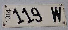 1914 Wisconsin motorcycle license plate picture