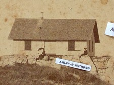 1880s Photo of Small BUILDING on ROCK at WATER'S EDGE prob NARRAGANSETT PIER RI picture
