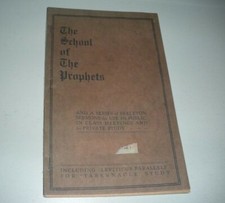 Extremely Rare 1922 SCHOOL OF THE PROPHETS Watchtower Ministry School booklet picture