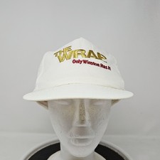 Vintage Winston The Wrap Hat White Adjustable Snapback Cap Adult 100% Nylon picture