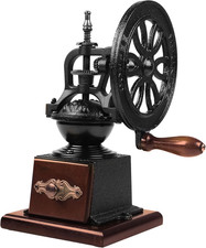Antique Cast Iron Coffee Grinder Hand Crank Flywheel picture