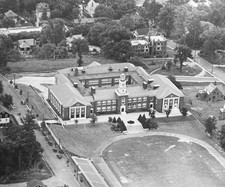 Vintage 1940s Aerial Photo Nyack New York NY High School Rockland Co picture