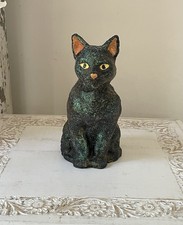 Vintage 9” Midwest Of Cannon Falls By Teena Flanner Black Cat Figure Halloween picture