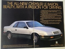 1987 Chrysler Lebaron Two Page Print Ad picture