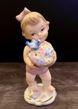 Vintage 1962 NAPCO Calendar Cuties Hand Painted Girl Figurine #IC-5765 Japan picture