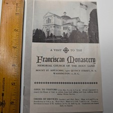 2pc Vtg Franciscan Monastery Washington Guide Booklet & Membership Application picture