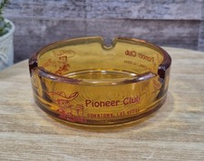 VTG Pioneer Club Las Vegas, ASHTRAY Tobacciana & Casino Collectible, Amber Glass picture