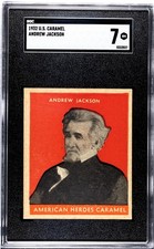 1932 U.S. Caramel Presidents Andrew Jackson RED (SGC 7 NM) High Grade Rarity picture