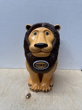 VTG The Original Tiger Brand Lion Cookie Jar Roaring/Talking 1999 Working picture