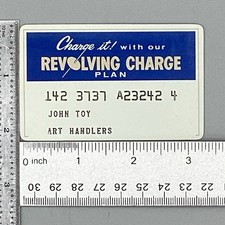 VTG 1960’s Sears Revolving Charge/Credit Card JOHN TOY Art Handlers Mcm HTF picture