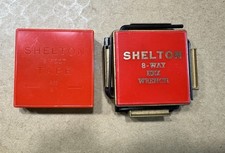 Vintage Shelton 8-foot tape measure and 8-way hex wrench, both made in the USA. picture