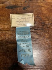 1955 Governor's Conference Chicago Attendance Badge Ribbon New Hampshire picture
