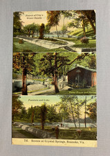 Vintage Post Card 27 Scenes at Crystal Springs Roanoke VA 1912 picture