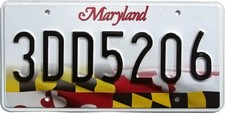 2016-2018 Maryland STATE FLAG License Plate (RANDOM PLATE#) picture