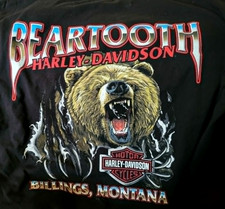 Harley Davidson Black Beartooth Billings Montana ( Bear Tooth) T Shirt size L picture