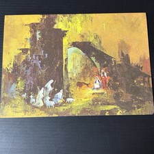 Vintage Frans Van Lamsweerde MCM Nativity Christmas Card California Artists 691 picture