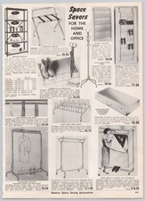 Vintage 1960s Modern Space Saving Home Office Catalog Page Advertising Print picture