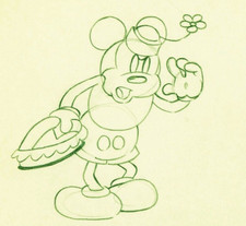 1933 MINNIE mickey MOUSE ORIGINAL PRODUCTION cel DRAWING WALT DISNEY PUPPY LOVE picture