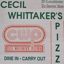 1980s Cecil Whittaker's Pizzeria CWP Menu Carafoil Plaza Bridgeton Missouri picture