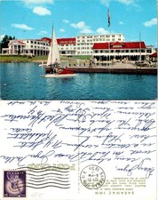 Vintage Saranac Inn Postcard Upper Saranac Lake NY 1959 Divided Back Handwritten picture