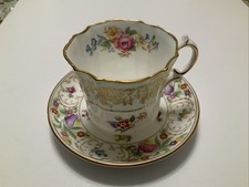 VTG Schumann Bavaria Empress Dresdner Flowers Cup And Saucer picture