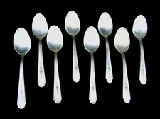 8 Pcs Crosby Silverplate 1935 Flatware TEASPOONS  picture