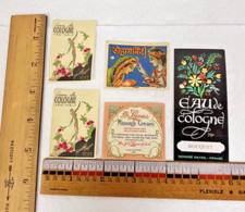 Antique Late 1800-1920's French Plus Perfume & Soap Original Labels Floral Gold picture