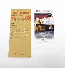 Henri Richard / Stan Mikita Signed 3x7 Photographer Pass 2 JSA Autos DA043859 picture
