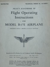 WWII Boeing B-17E B-17F Flying Fortress Pilot Manual Archive Cold War SC-47⁠ picture