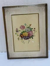Vintage Made In Italy Plaque Wall Art Flowers picture