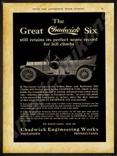 1911 Chadwick Automobiles of Pottstown, PA NEW METAL SIGN: 12x16