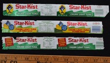 [ 1970s - 1980s StarKist Tuna Can Labels CHARLIE TUNA - Vintage Food Packaging ] picture