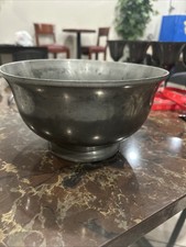 Vintage Crescent Pewter Paul Revere Style Footed Bowl - Model 941 picture