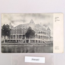 Terminal Hotel West Point Virginia Antique 1908 Postcard B&W Photo EL Smither picture