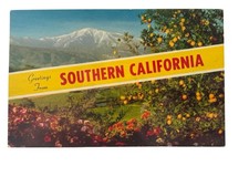 Greetings from Southern California, Snow Capped Mountains & Oranges - Postcard  picture